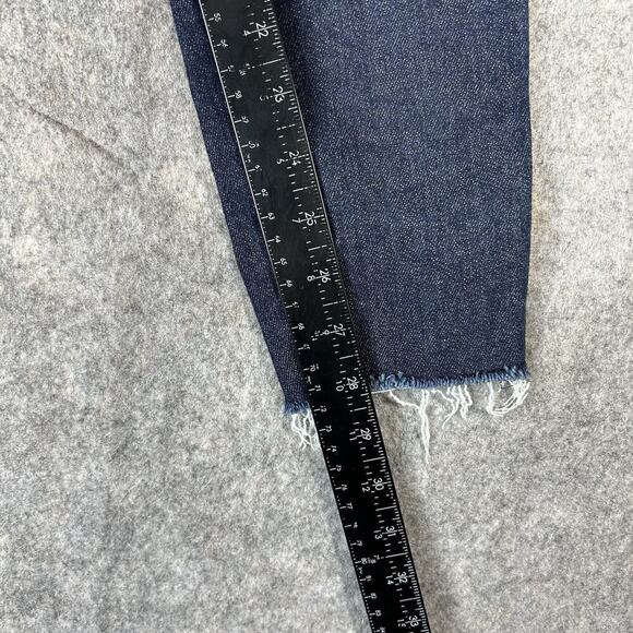 Judy Blue Jeans Womens 5/27 Skinny Fit Dark Wash Denim Stretch Raw Hem - Picture 7 of 10